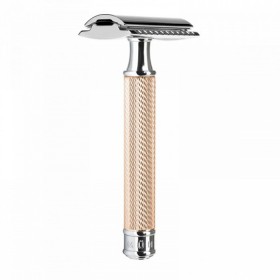 Aparat de ras clasic Safety Razor Muehle cu piaptan inchis R89 Rosegold 